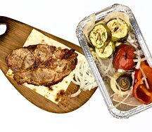Шейка свиная и овощи гриль