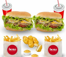 Комбо пара с куриными кинг бургерами