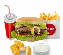 Комбо с мясным Кинг бургером