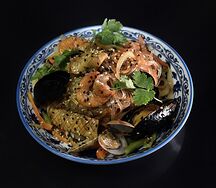 Лапша харусаме с морепродуктами