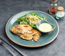 Цыплёнок с кускусом и фасолью