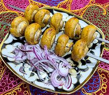Шашлык из шампиньонов