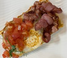 Сырная вафля с беконом