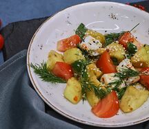 Салат с хрустящими баклажанами