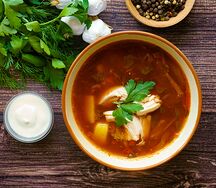Борщ с курочкой
