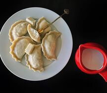 Вареники ручной лепки с творогом
