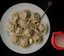 Пельмени ручной лепки с курицей