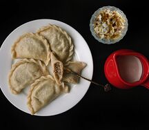 Вареники ручной лепки с кроликом