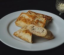 Блинчики с курицей и грибами