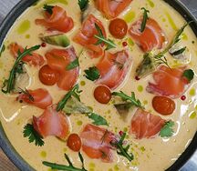 Севиче из лосося со сладким картофелем