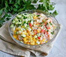 Салат крабовый с рисом
