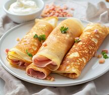 Блинчик с ветчиной и сыром