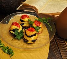 Башенки с баклажанами