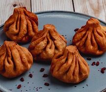 Хинкали из телятины жареные