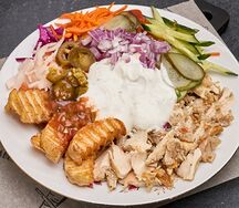 Шаурма на тарелке