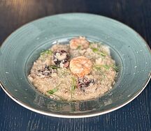 Ризотто с креветками и мини-осьминожкой