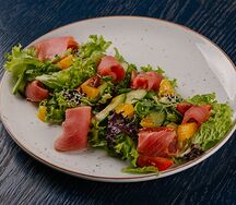 Салат с тунцом в апельсиновом соусе