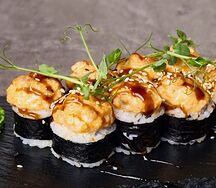 Ролл запеченый сяки унаги