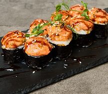 Маки запеченный с мидиями