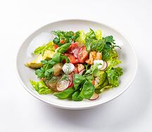 Салат с креветками и авокадо