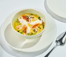 Кукурузный крем-суп с крабом