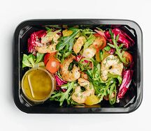 Микс-салат с креветками