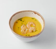 Крем-суп тыквенный с креветками