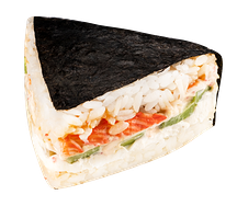 Онигири с крабом и авокадо