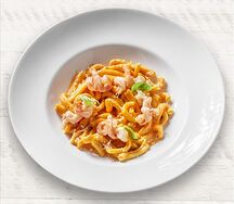Казаречче с креветками