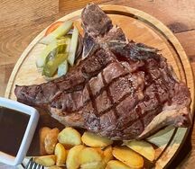 Стейк Рибай на углях Европейская кухня