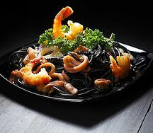 Спагетти Нери с морепродуктами
