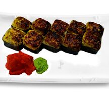 Ролл запеченный Вулкан с курицей терияки