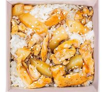 Тяхан с ананасом и копченой курочкой