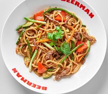 Удон с говядиной и овощами