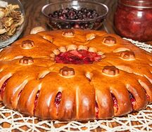 Пирог с яблоками и клюквой