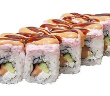 Ролл Острый с лососем и снежным крабом