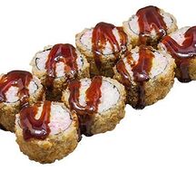 Горячий с кальмаром, авокадо и снежным крабом