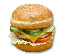 Бургер с куриной котлетой