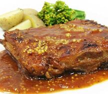 Свиные ребра в соусе барбекю