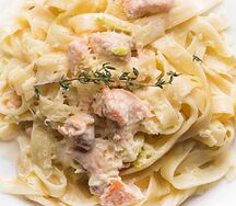 Паста с лососем