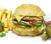 Комбо Бургер с куриной котлетой