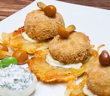 Хрустящие драники с куриными котлетками