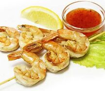 Креветки на гриле