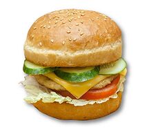 Бургер с куриной котлетой