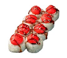 Запеченный ролл с креветкой