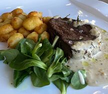 Медальоны из говядины с ньокки