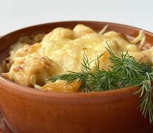 Жаркое с курицей и шампиньонами