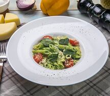 Пенне со шпинатом