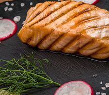 Семга на гриле