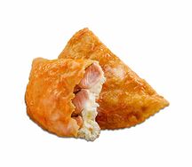 Чебурек с красной рыбой и творожным сыром